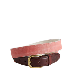 Murray's Toggery Nantucket Red Fabric Belt on Natural Surcingle MENS BELTS Murray's Toggery Shop