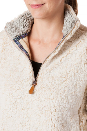 Nordic Fleece Victoria Sherpa Pullover Oatmeal - Castaway Nantucket Island