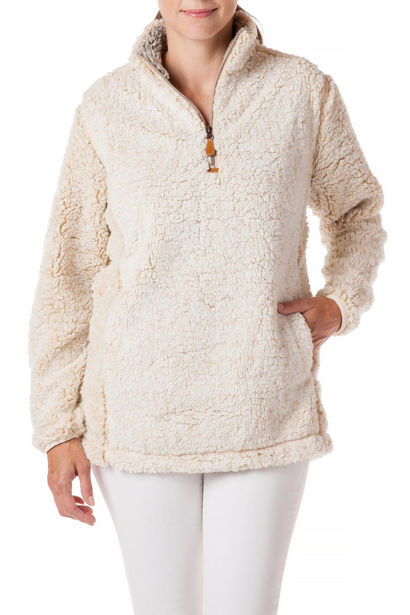 Nordic Fleece Victoria Sherpa Pullover Oatmeal - Castaway Nantucket Island