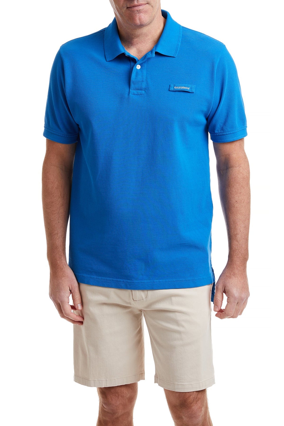 Castaway Mens Onshore Polo Shirt Naval Blue – Castaway Nantucket Island