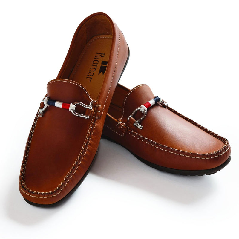 Riomar Waterman in Crazy Horse Tan w/'Merica Bearing - Castaway Nantucket Island