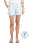 Sailing Short Blue Seersucker with Martini LADIES SHORTS Castaway Nantucket Island