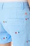 Sailing Short Stretch Twill Liberty with USA - Castaway Nantucket Island