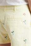Sailing Short Stretch Twill Neon Yellow with Spicy Margarita LADIES SHORTS Castaway Nantucket Island