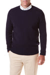 Shetland Crew Neck Sweater Dark Navy - MENS OUTERWEAR - Castaway Nantucket Island