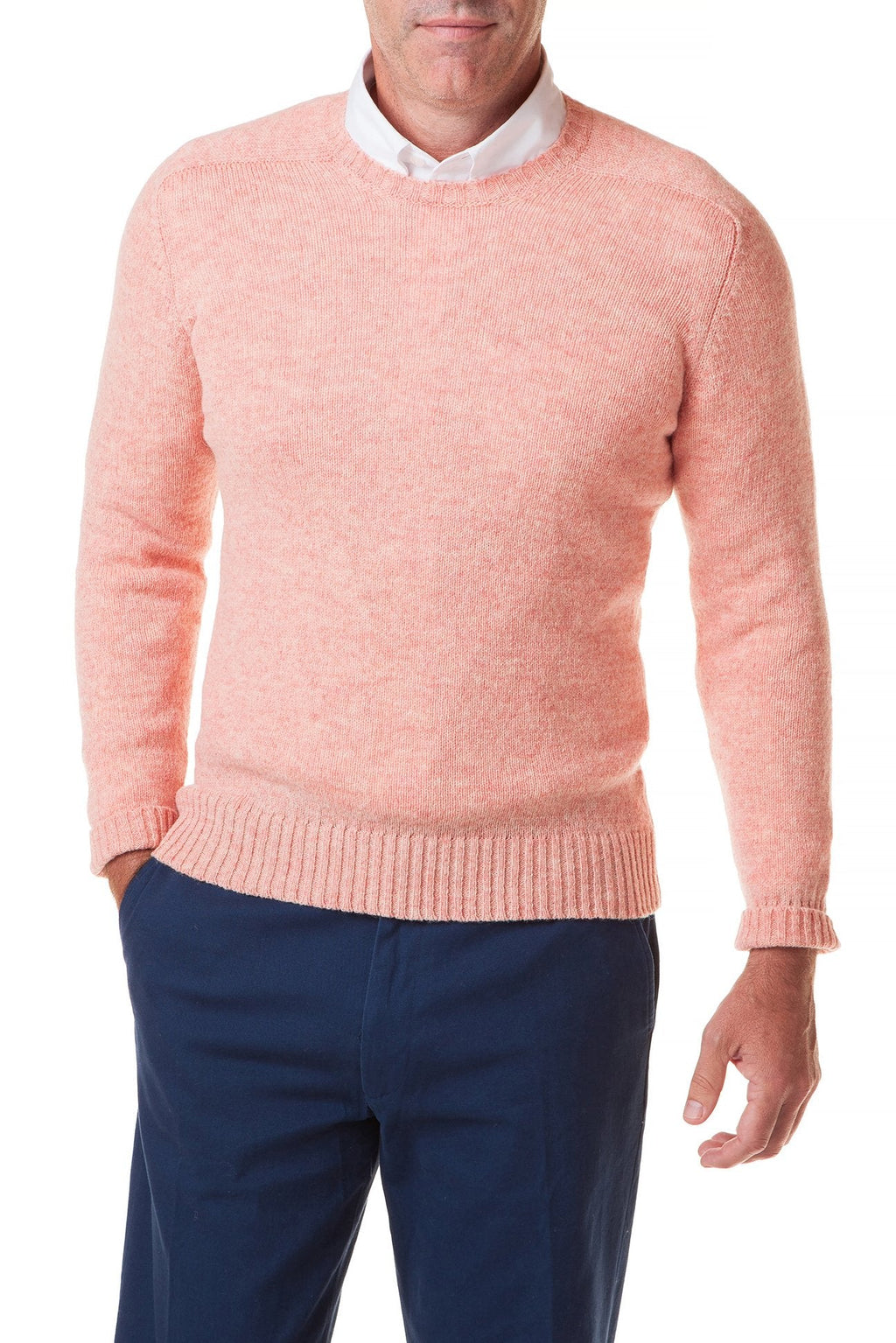 Shetland Crew Neck Sweater Nantucket Red - MENS OUTERWEAR - Castaway Nantucket Island