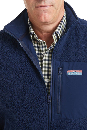 Sherpa Vest Nantucket Navy MENS OUTERWEAR Castaway Nantucket Island