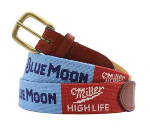 Smathers & Branson Needlepoint Belt Great American Beer Labels MENS BELTS Smathers & Branson