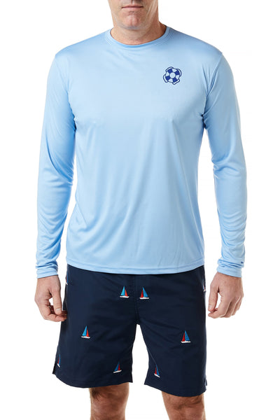 SPF Sun Shirt Light Blue with Lobster - Castaway Nantucket Island