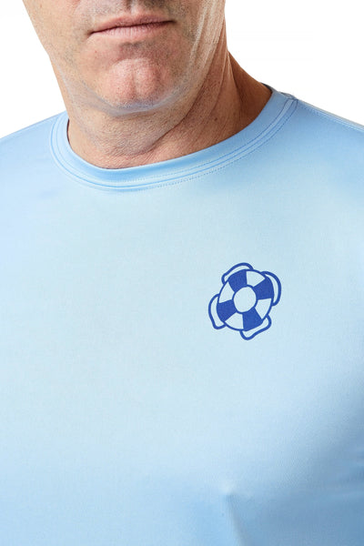 SPF Sun Shirt Light Blue with Lobster - Castaway Nantucket Island