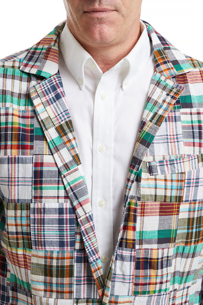 Spinnaker Blazer Osterville Patch Madras MENS OUTERWEAR Castaway Nantucket Island