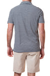 Terry Cloth Polo Navy Stripe - Castaway Nantucket Island