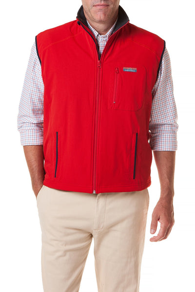 Tidal Wind Vest Cardinal Red - MENS OUTERWEAR - Castaway Nantucket Island