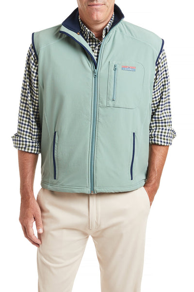 Tidal Wind Vest Moss Green MENS OUTERWEAR Castaway Nantucket Island