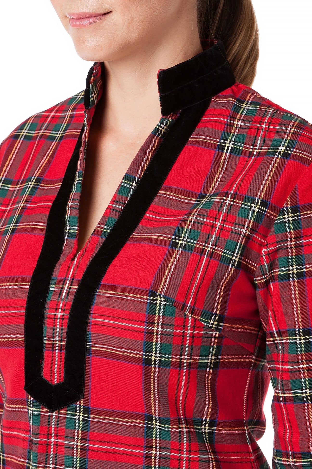 red and black tunic dress New PLUS SIZE Womens RED BLACK PLAID LOOSE TUNIC DRESS POCKETS 1X 2X 3X USA