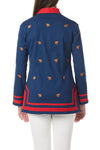 Tunic Top Nantucket Navy with Turkey and Red Trim - Castaway Nantucket Island