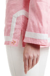 Tunic Top Pink Linen with White Trim
