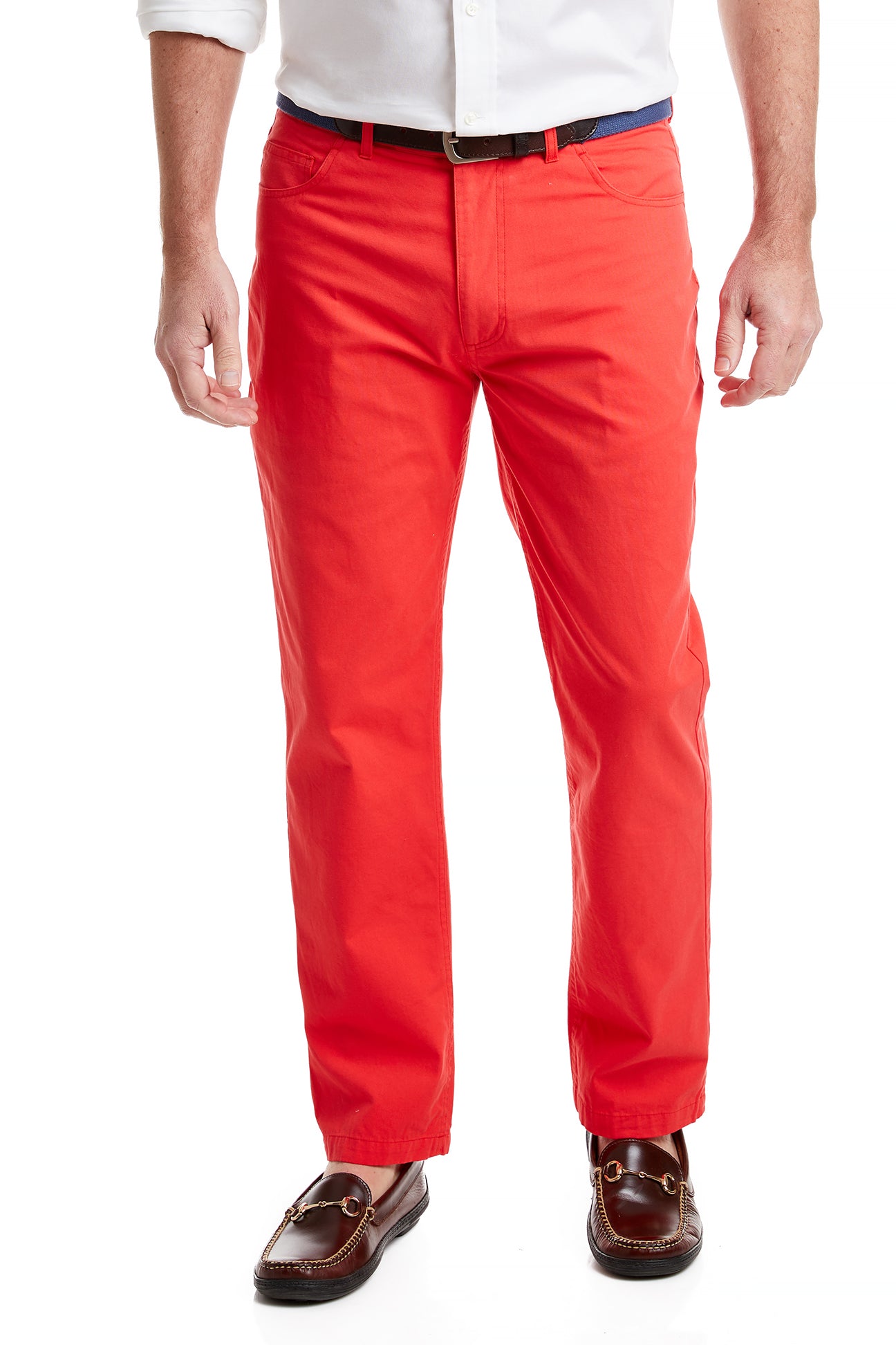 Wayfarer 5-Pocket Canvas Washed Red MENS PANTS Castaway Nantucket Island