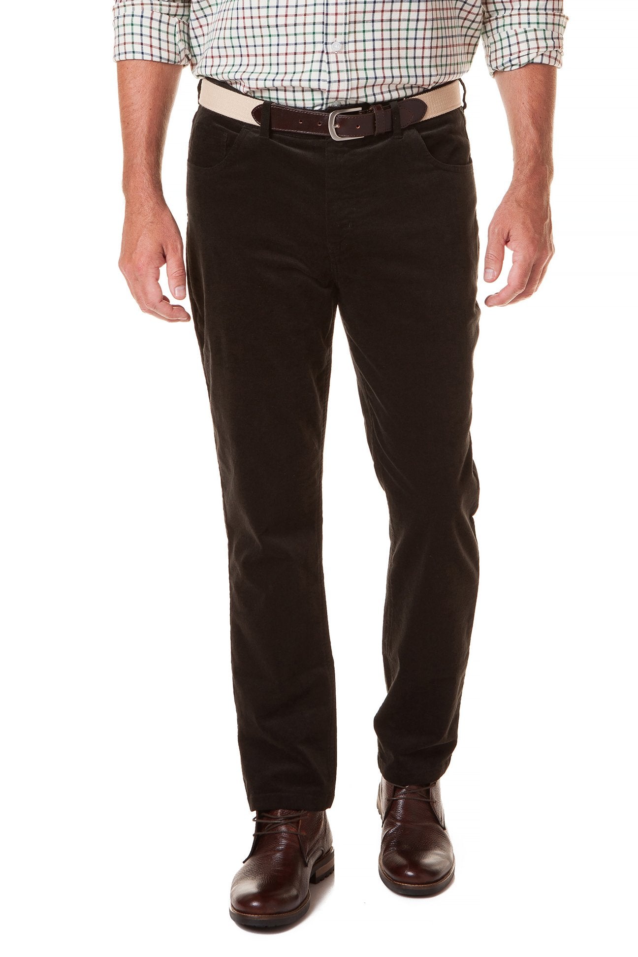 Wayfarer 5-Pocket Pant Stretch Corduroy Charcoal - MENS PANTS - Castaway Nantucket Island