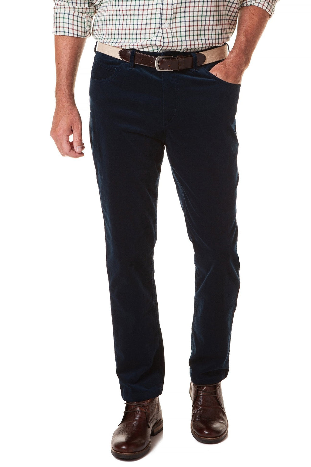 Wayfarer 5-Pocket Pant Stretch Corduroy Nantucket Navy - MENS PANTS - Castaway Nantucket Island
