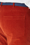 Wayfarer 5-Pocket Pant Stretch Corduroy Rust - Castaway Nantucket Island