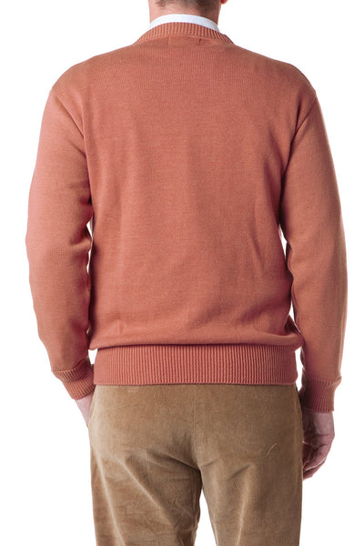 Yachtsman Crewneck Sweater Brick Red MENS OUTERWEAR Castaway Nantucket Island