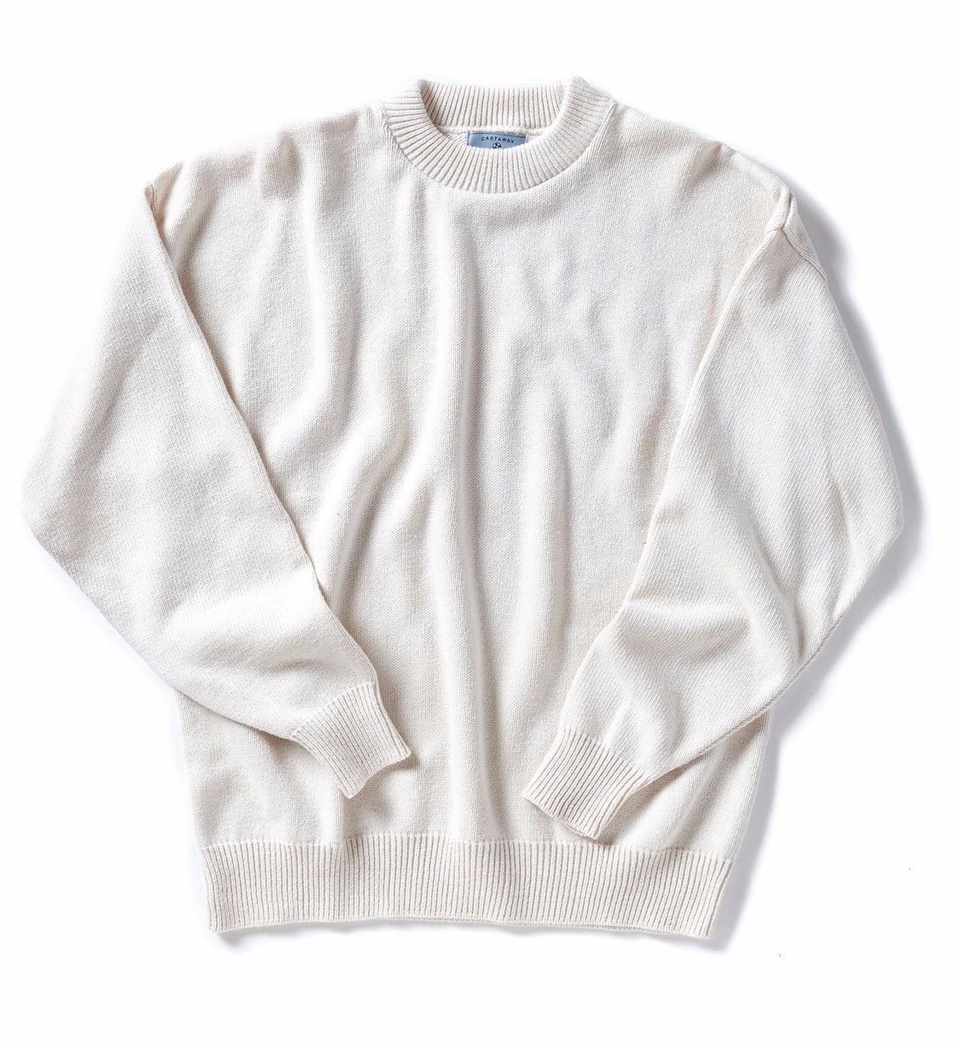 Yachtsman Crewneck Sweater Cream - MENS OUTERWEAR - Castaway Nantucket Island