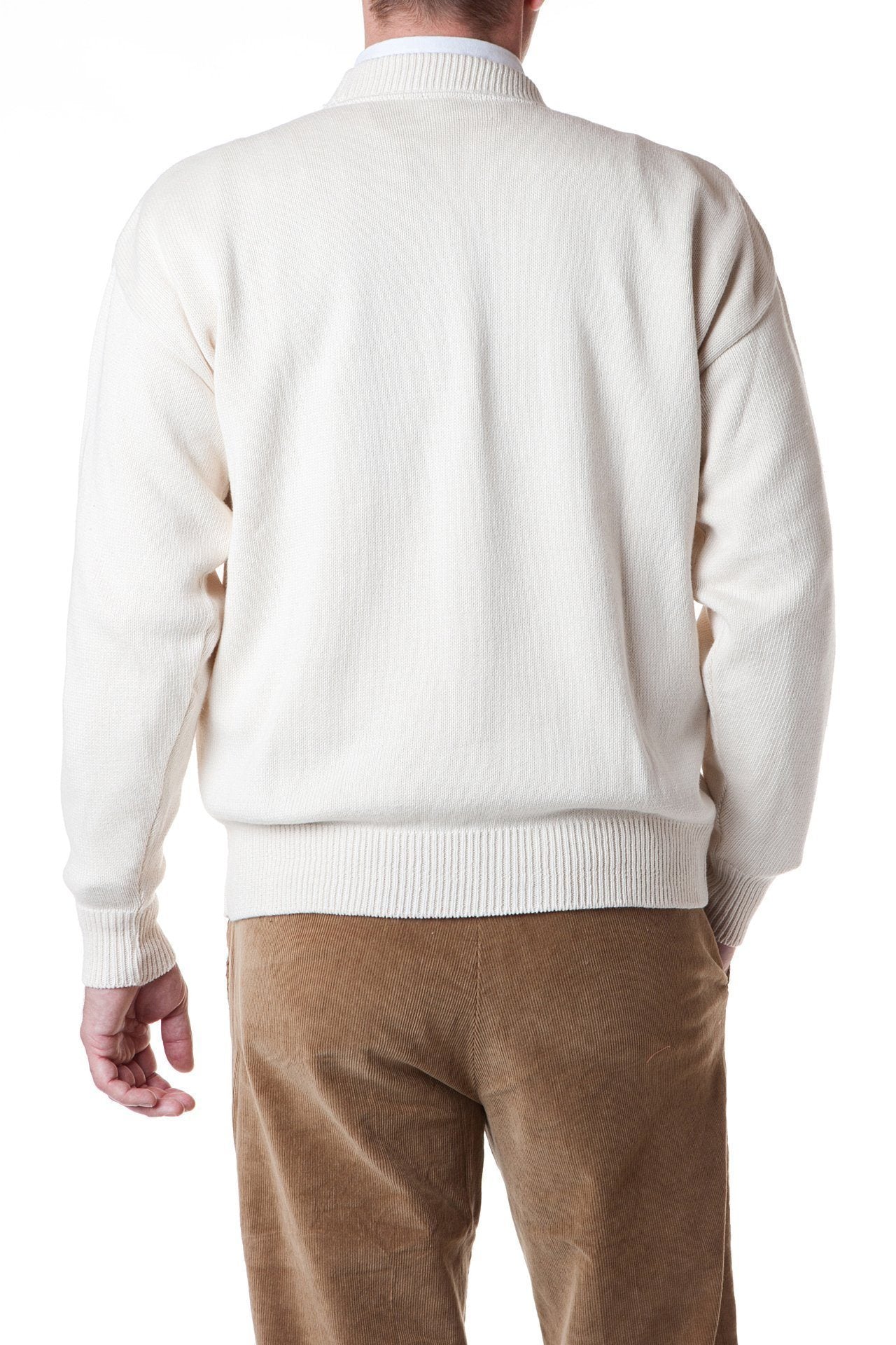 Yachtsman Crewneck Sweater Cream - MENS OUTERWEAR - Castaway Nantucket Island