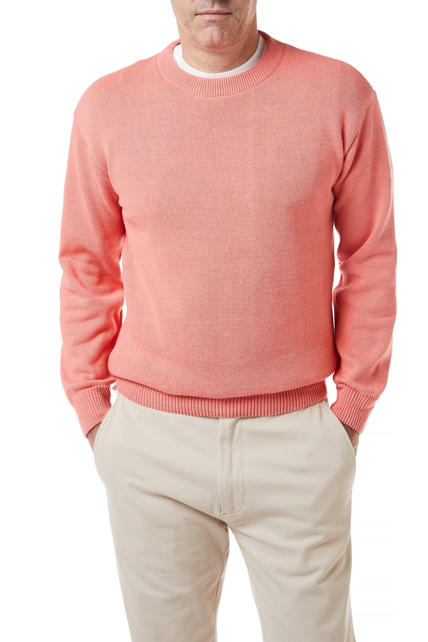 Yachtsman Crewneck Sweater Salmon - Castaway Nantucket Island