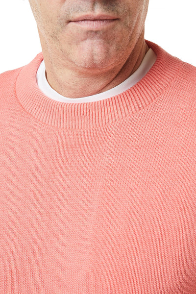 Yachtsman Crewneck Sweater Salmon - Castaway Nantucket Island