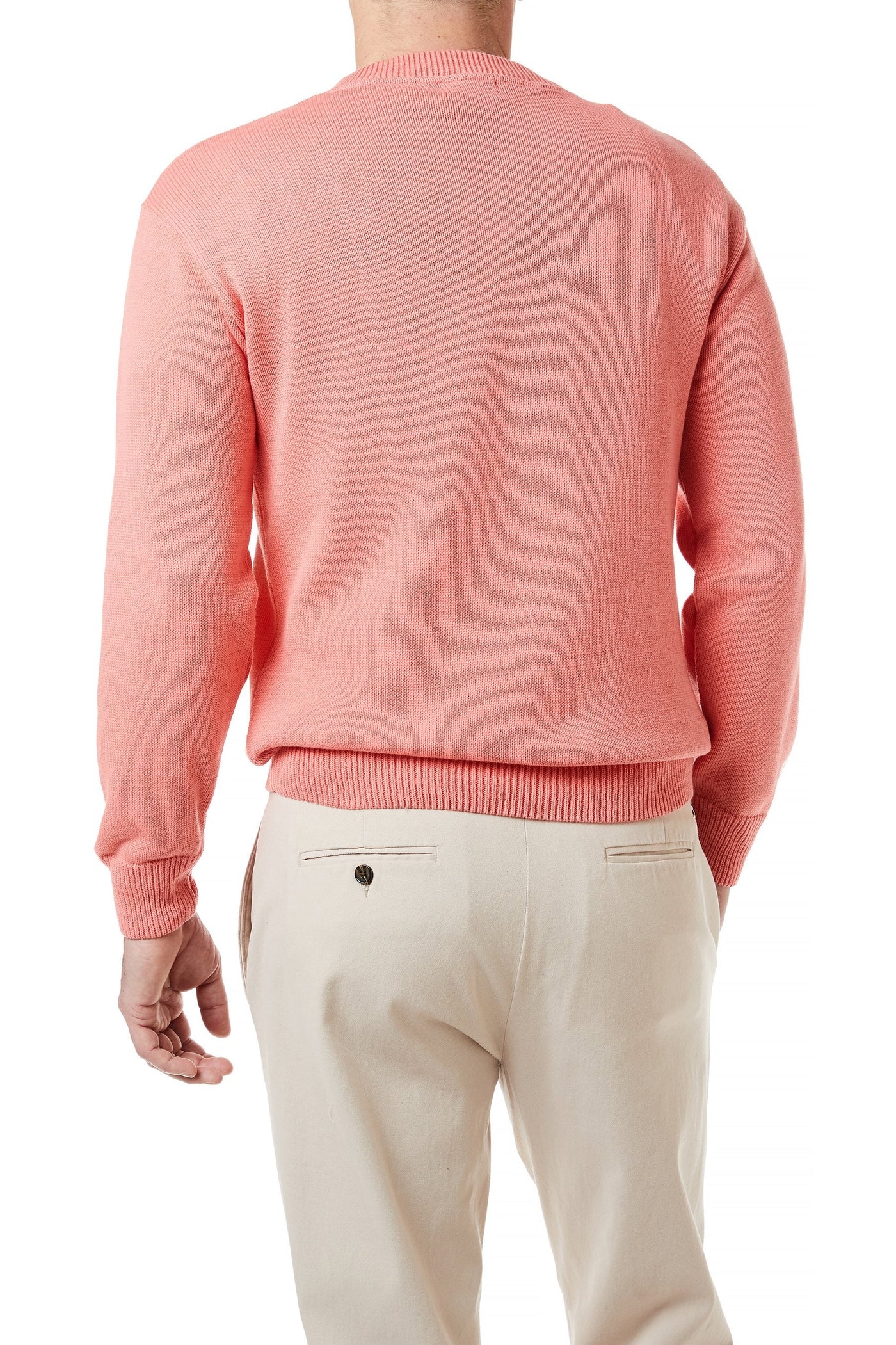 Yachtsman Crewneck Sweater Salmon - Castaway Nantucket Island