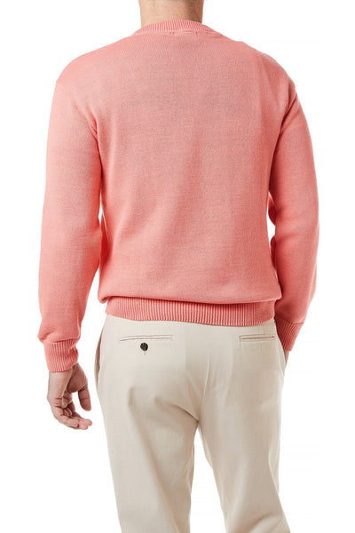 Yachtsman Crewneck Sweater Salmon - Castaway Nantucket Island