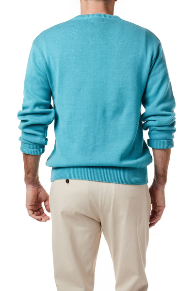 Yachtsman Crewneck Sweater Seafoam - Castaway Nantucket Island