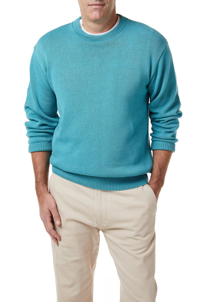 Yachtsman Crewneck Sweater Seafoam - Castaway Nantucket Island